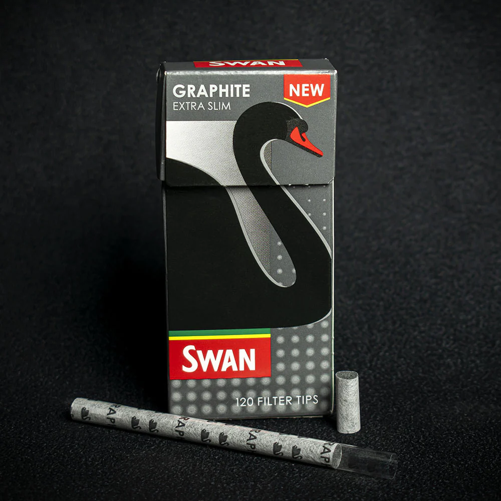 Swan Graphite Extra Slim Filter Tips - 20 x 120 Packs (2400) - Image 2