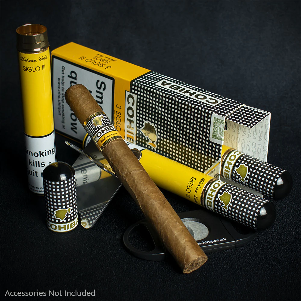 Cohiba Siglo III Tubos Cuban Cigars - 3 Pack