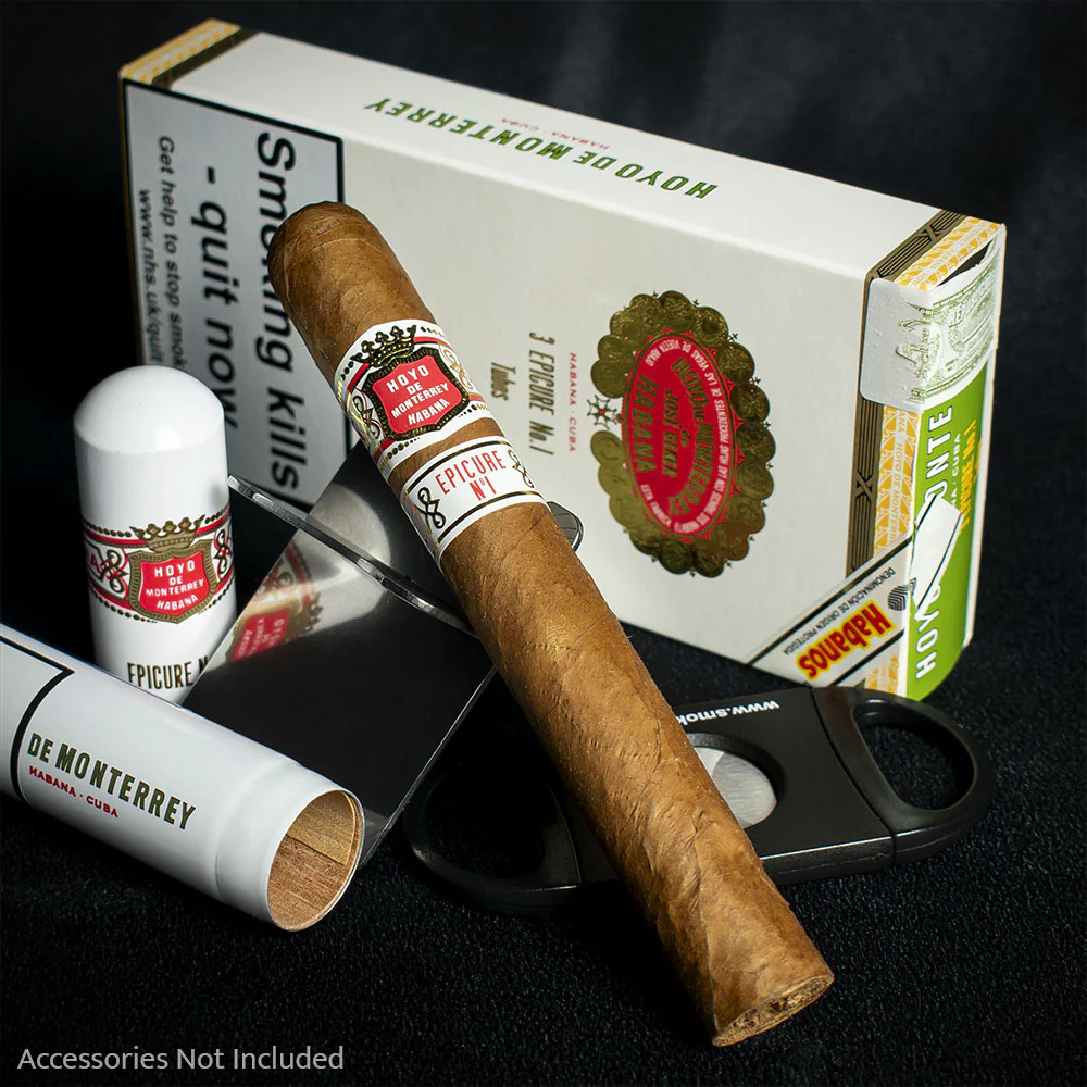 Hoyo de Monterrey Epicure No.1 Tubos Cuban Cigars - 3 Pack - Image 2