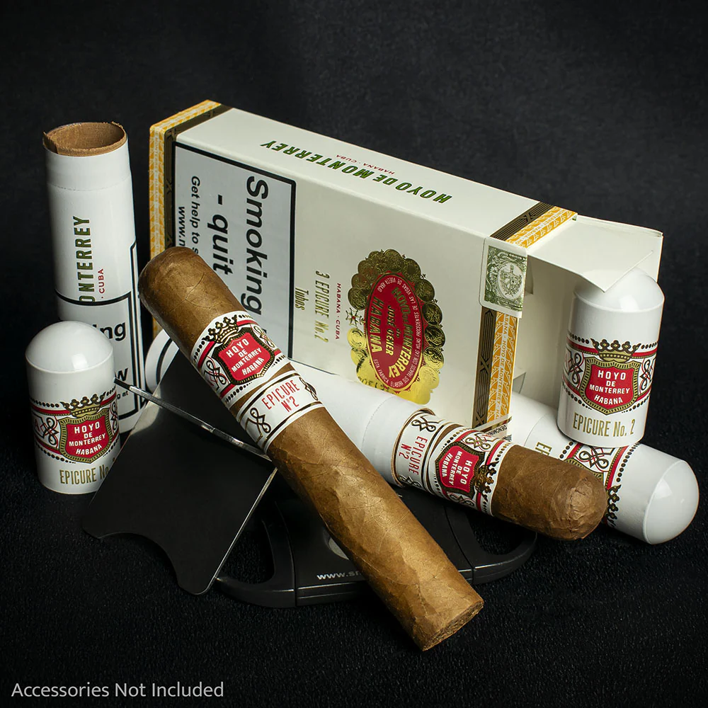 Hoyo De Monterrey Epicure No.2 Tubos Cuban Cigars - 3 Pack