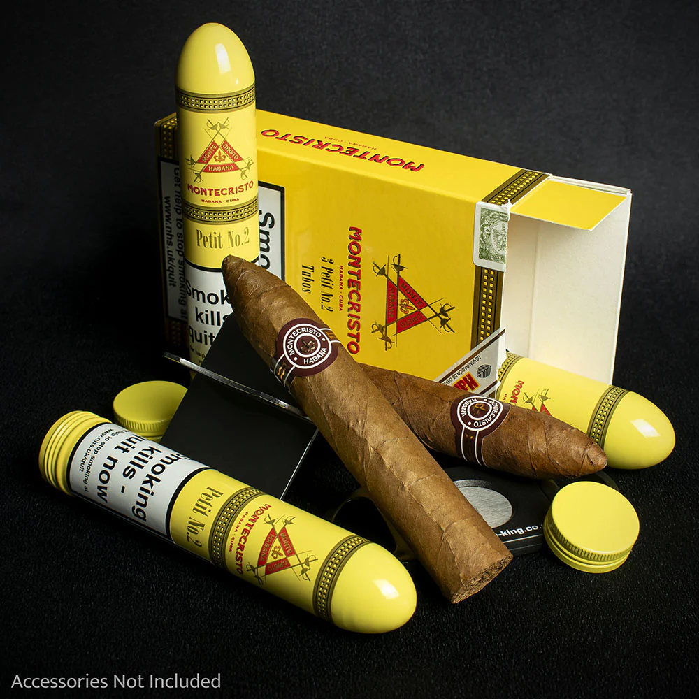 Montecristo Petit No. 2 Tubos Cuban Cigars - Pack of 3