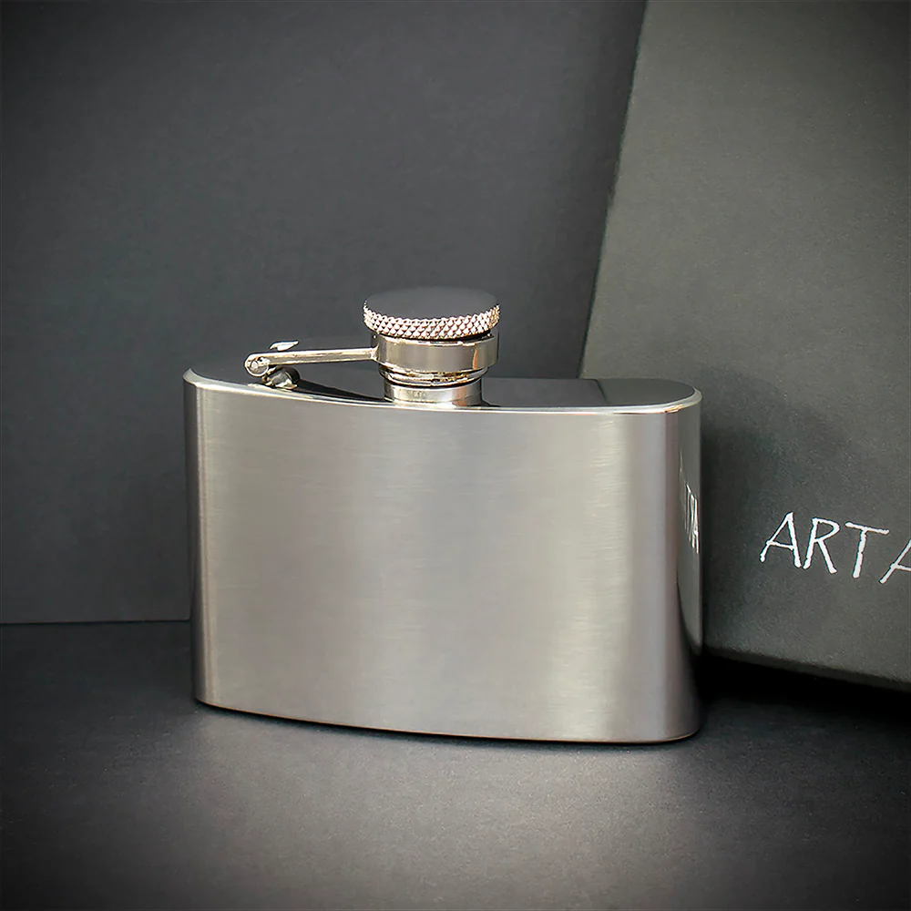 4oz Polished Steel Hip Flask