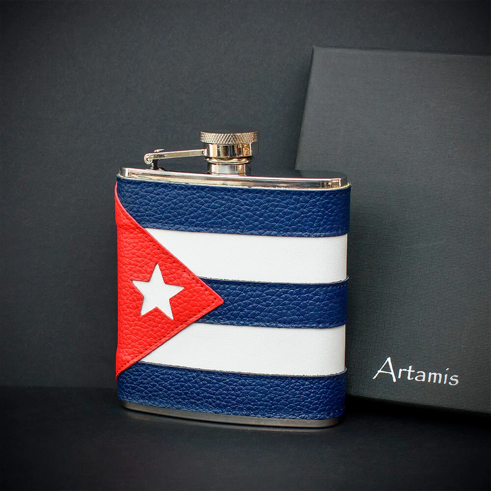 6oz Cuban Hip Flask - FL59 - Image 2