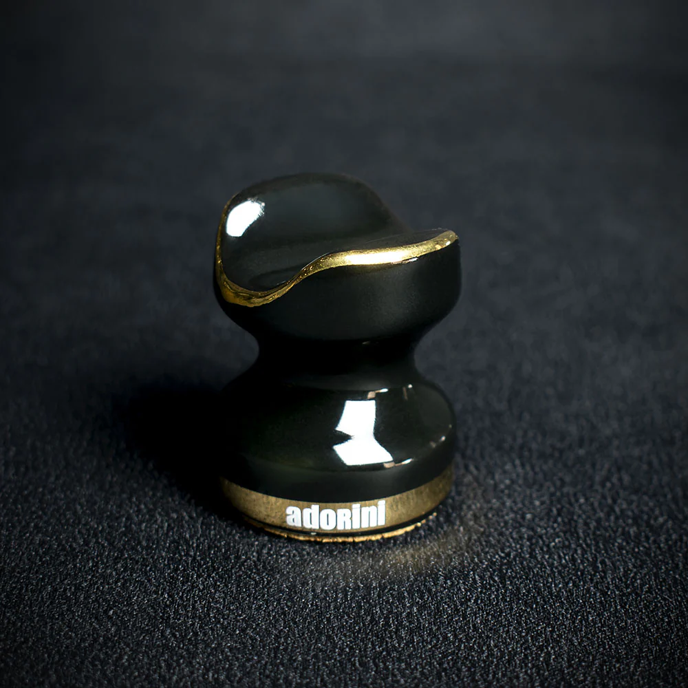 Adorini Ceramic Single Cigar Stand - Black/Gold - Image 2