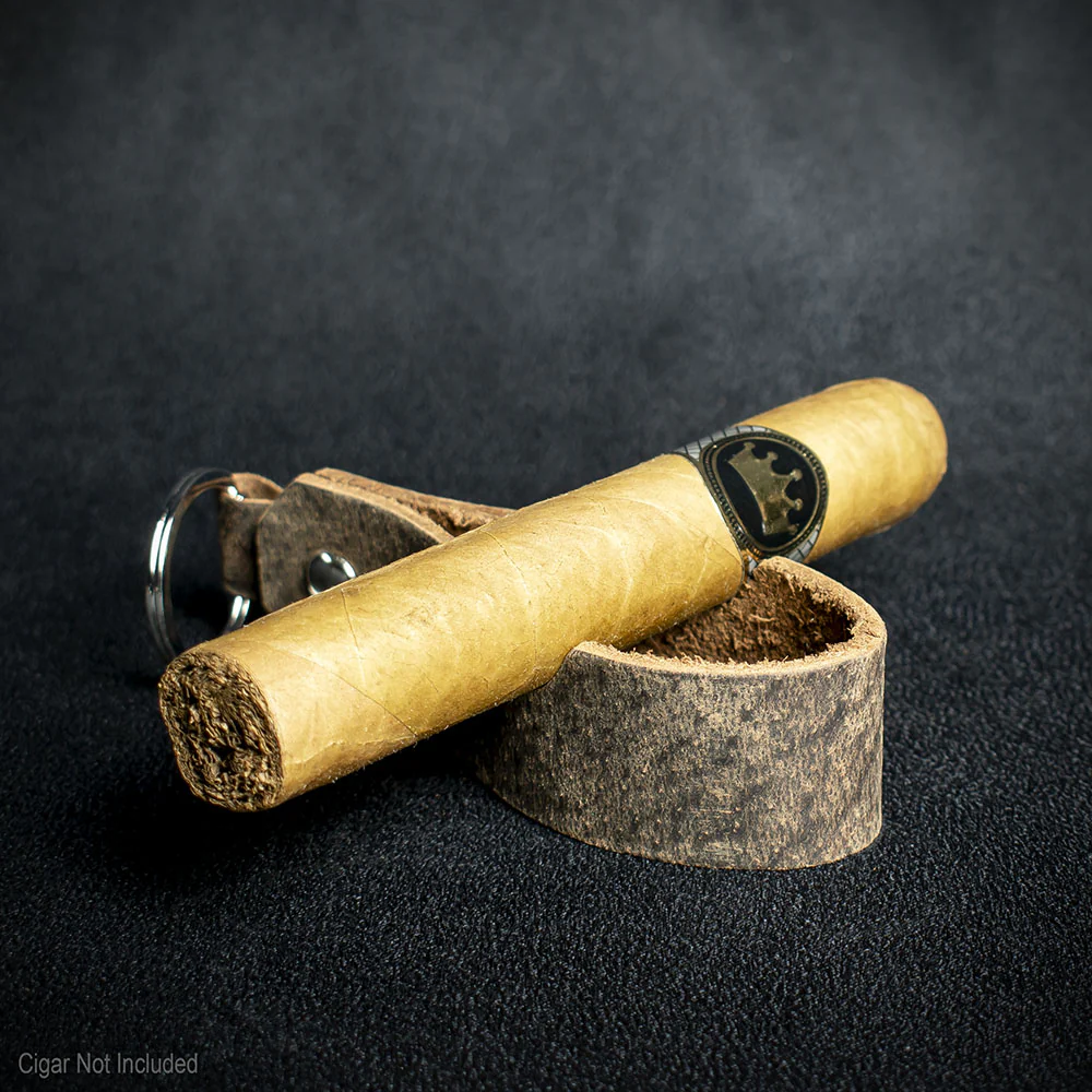 Adorini Leather Cigar & Pipe Rest (with Key Chain) - Image 3