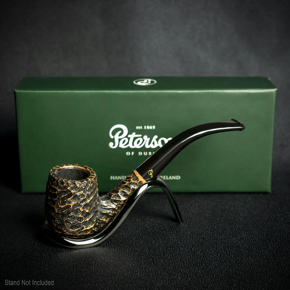 Peterson of Dublin Aran Rusticated Briar Smoking Pipe - Shape No.65 - Image 2