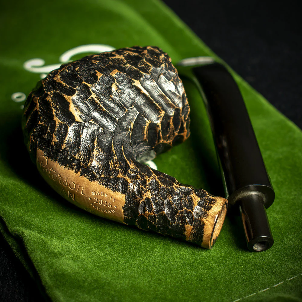 Peterson of Dublin Aran Rusticated Briar Smoking Pipe - Shape No.65 - Image 4