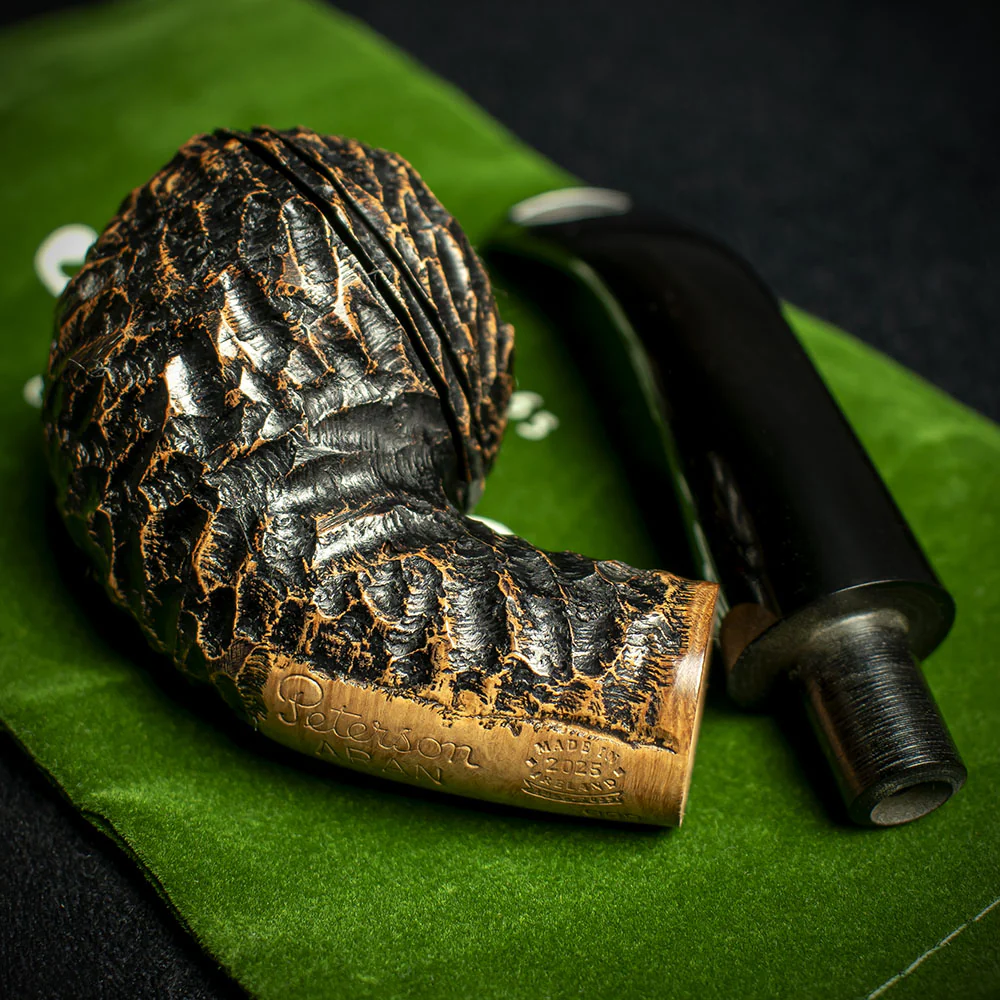 Peterson of Dublin Aran Rusticated Briar Smoking Pipe - Shape No.999 - Image 4