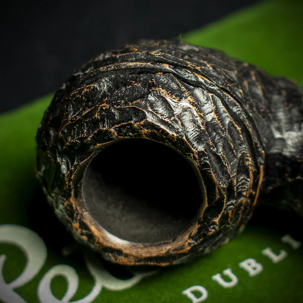Peterson of Dublin Aran Rusticated Briar Smoking Pipe - Shape No.999 - Image 5