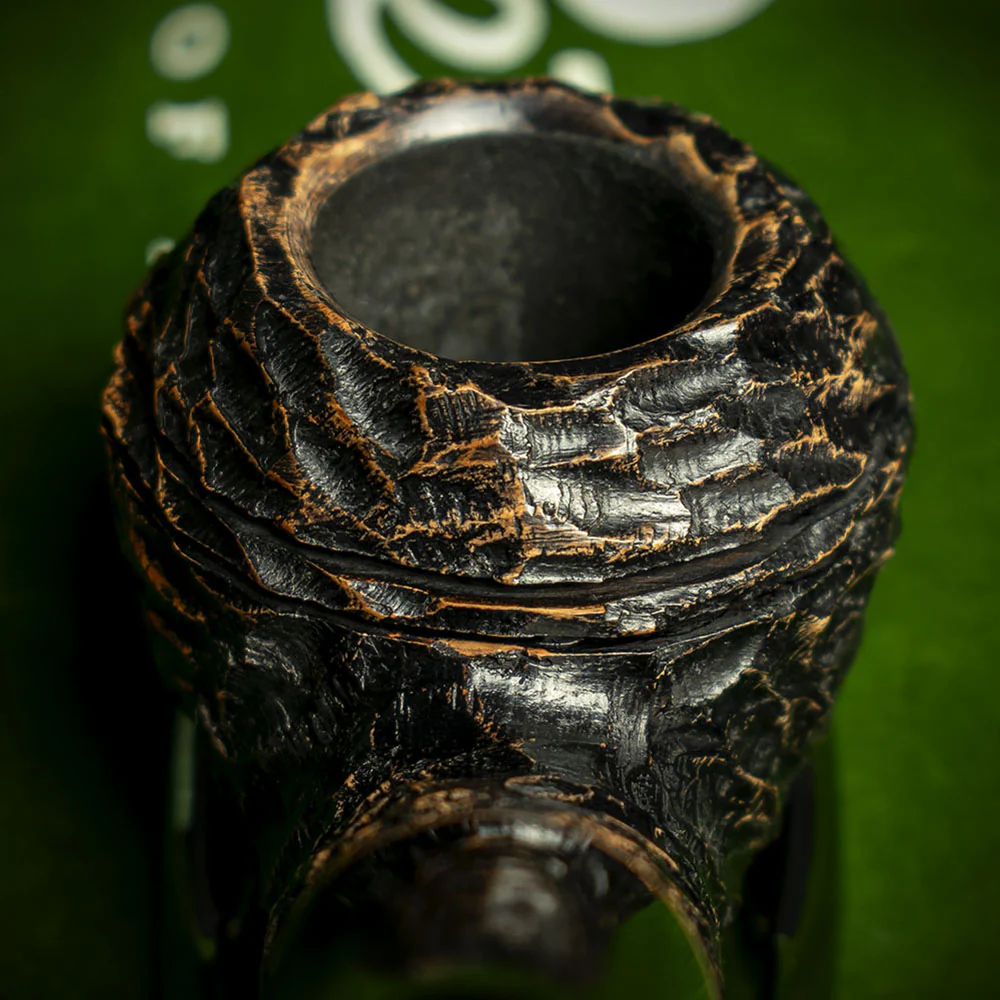 Peterson of Dublin Aran Rusticated Briar Smoking Pipe - Shape No.999 - Image 7