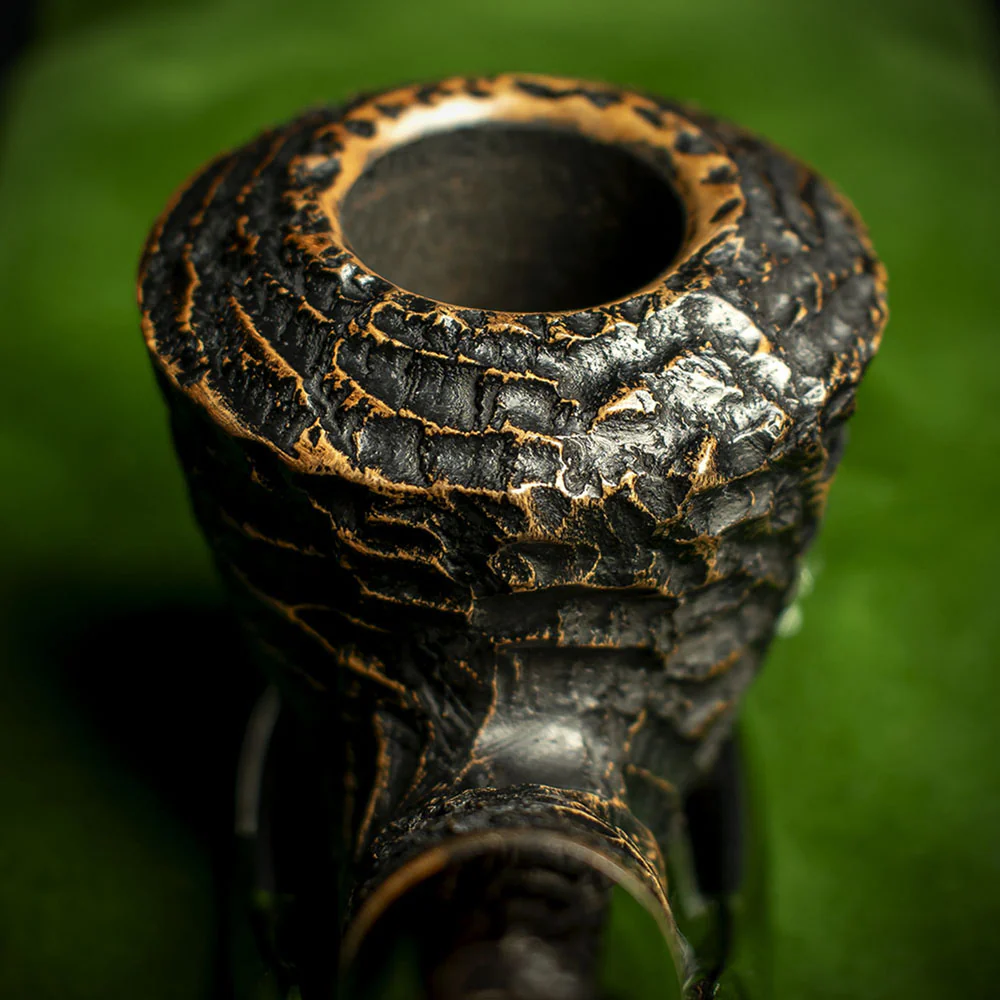 Peterson of Dublin Aran Rusticated Briar Smoking Pipe - Shape No.B10 - Image 7