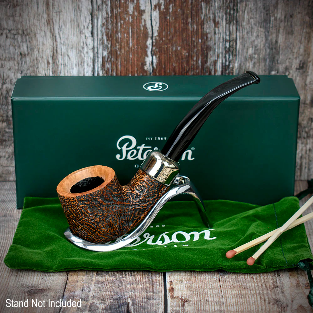 Peterson of Dublin Arklow Sandblasted Briar Smoking Pipe - Shape 01 - 9mm - Image 2