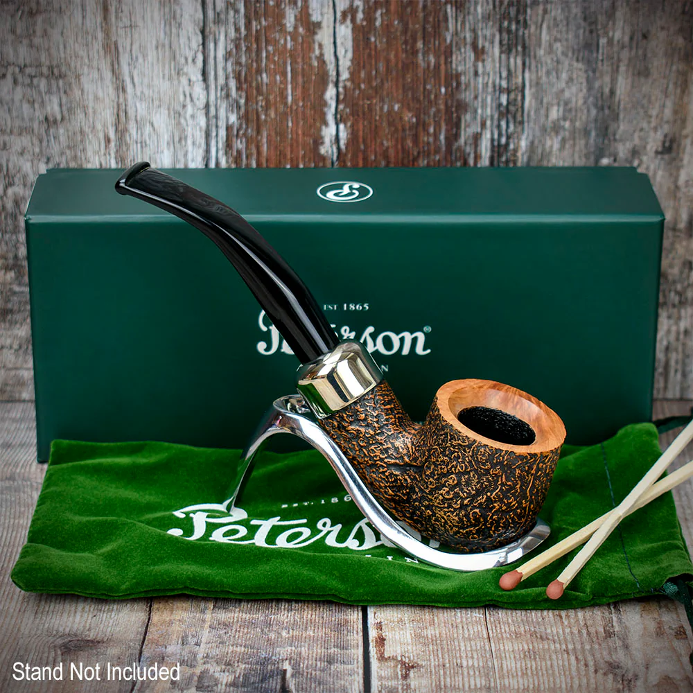 Peterson of Dublin Arklow Sandblasted Briar Smoking Pipe - Shape 01 - 9mm - Image 3