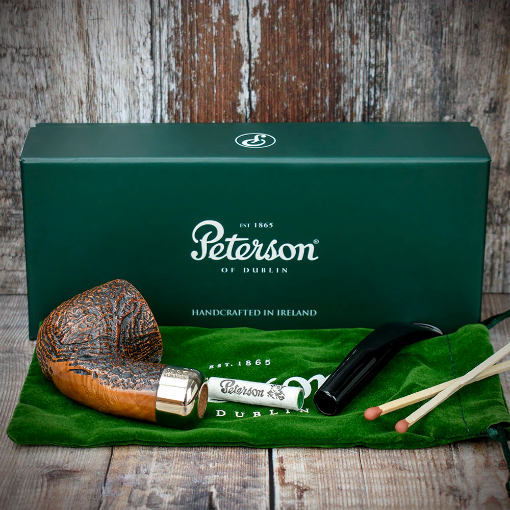 Peterson of Dublin Arklow Sandblasted Briar Smoking Pipe - Shape 01 - 9mm - Image 4