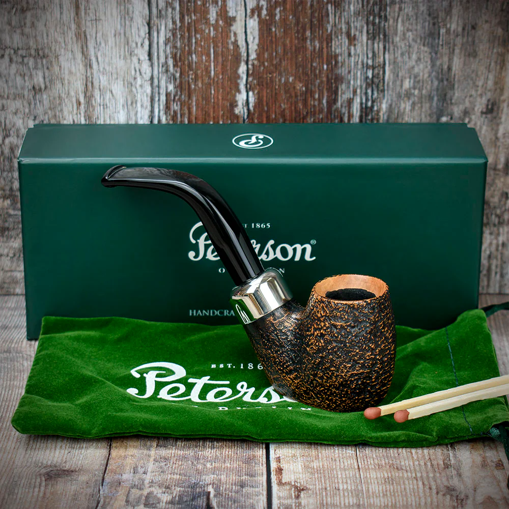 Peterson of Dublin Arklow Sandblasted Briar Smoking Pipe - Shape 304 - 9mm - Image 3
