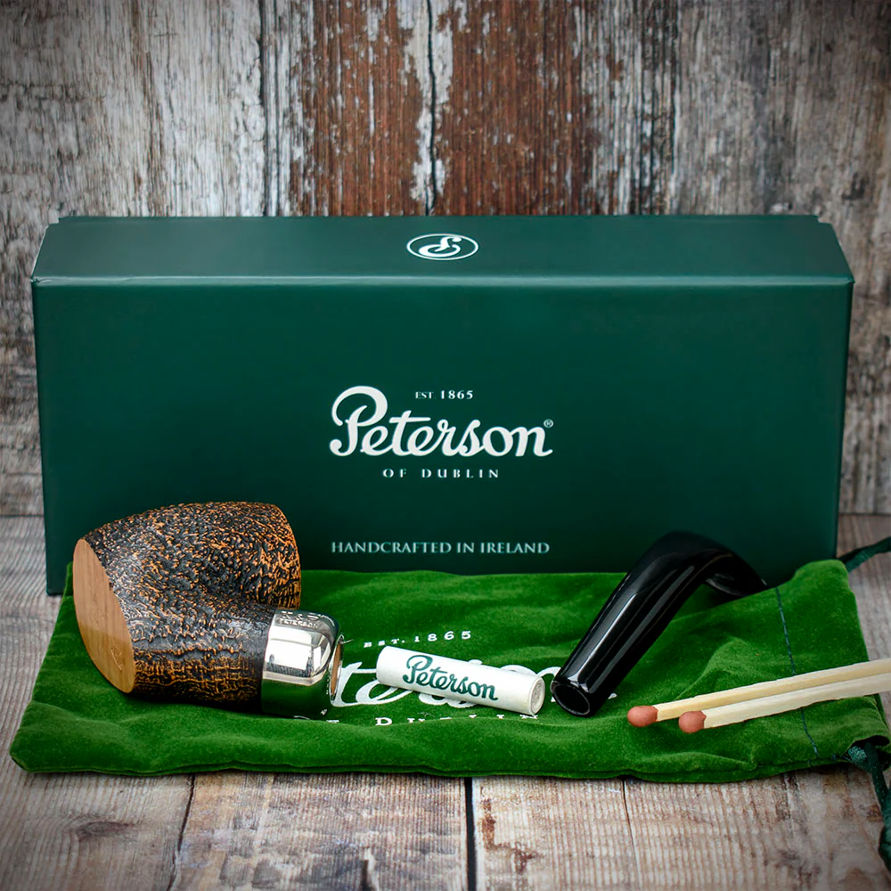 Peterson of Dublin Arklow Sandblasted Briar Smoking Pipe - Shape 304 - 9mm - Image 4
