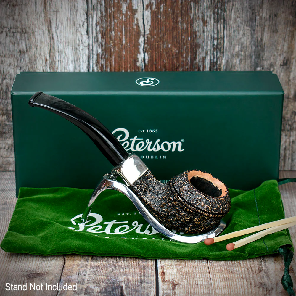 Peterson of Dublin Arklow Sandblasted Briar Smoking Pipe - Shape 80s - 9mm - Image 2