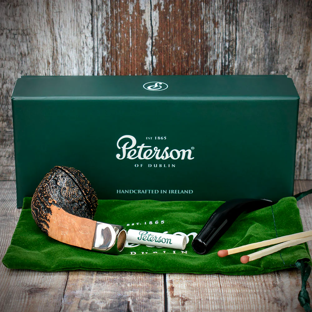 Peterson of Dublin Arklow Sandblasted Briar Smoking Pipe - Shape 80s - 9mm - Image 3