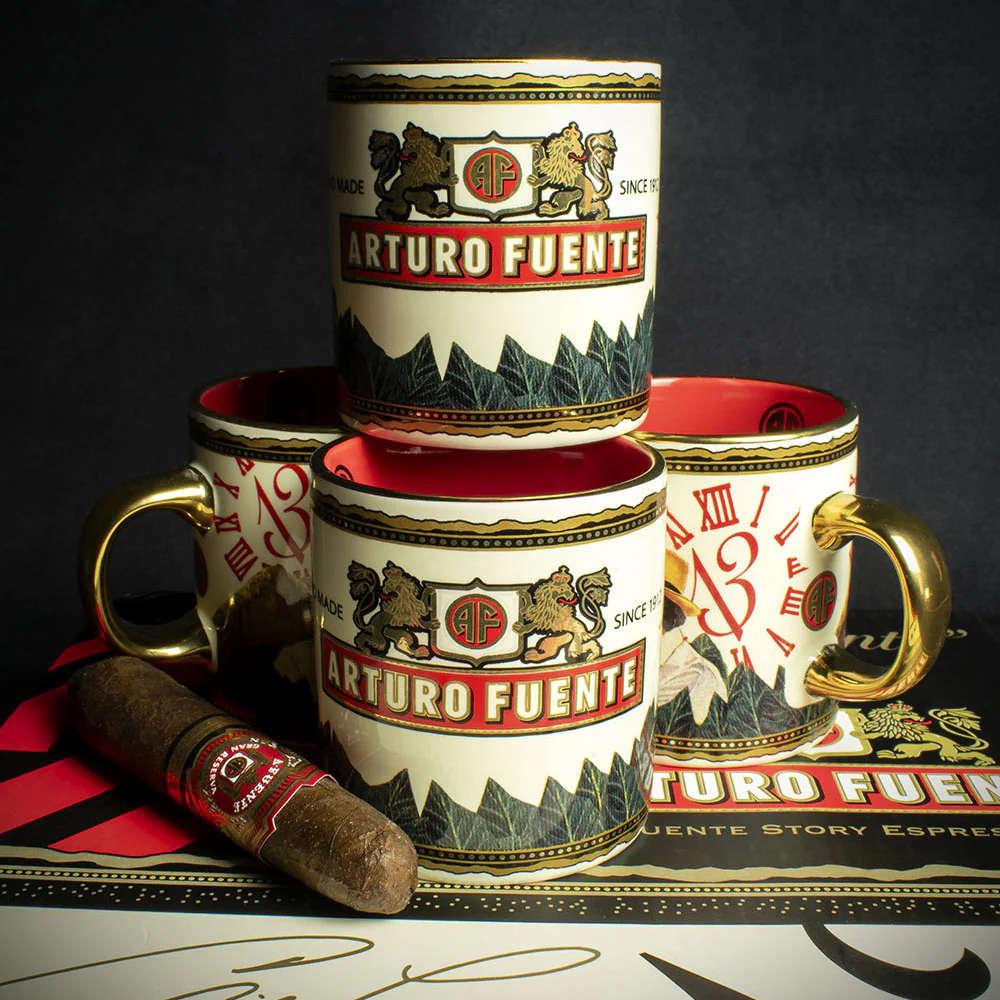 Arturo Fuente 4 Espresso Mug Set + Short Story Cigar - Image 3