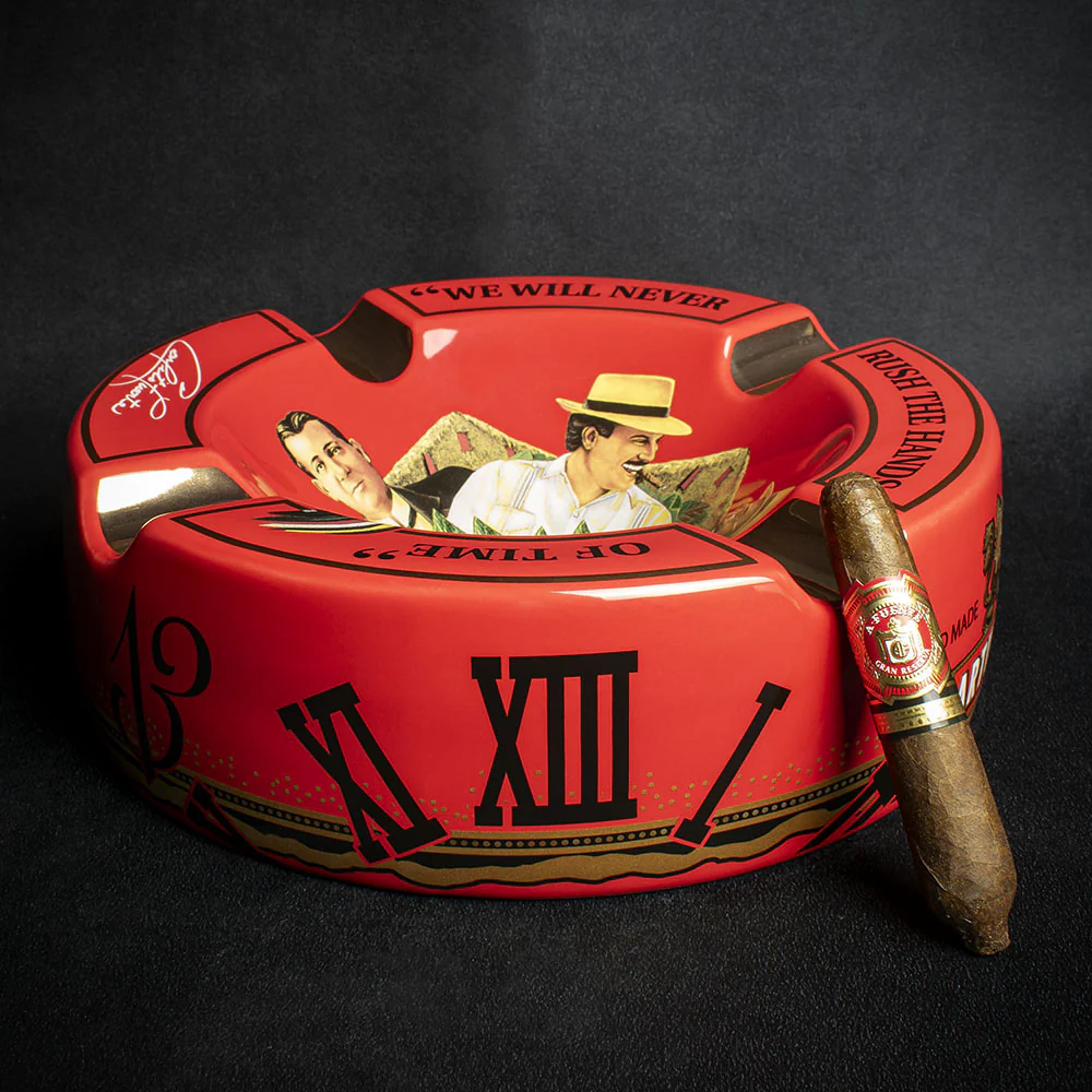 Arturo Fuente Hands of Time Ashtray - Red + Short Story Cigar - Image 4