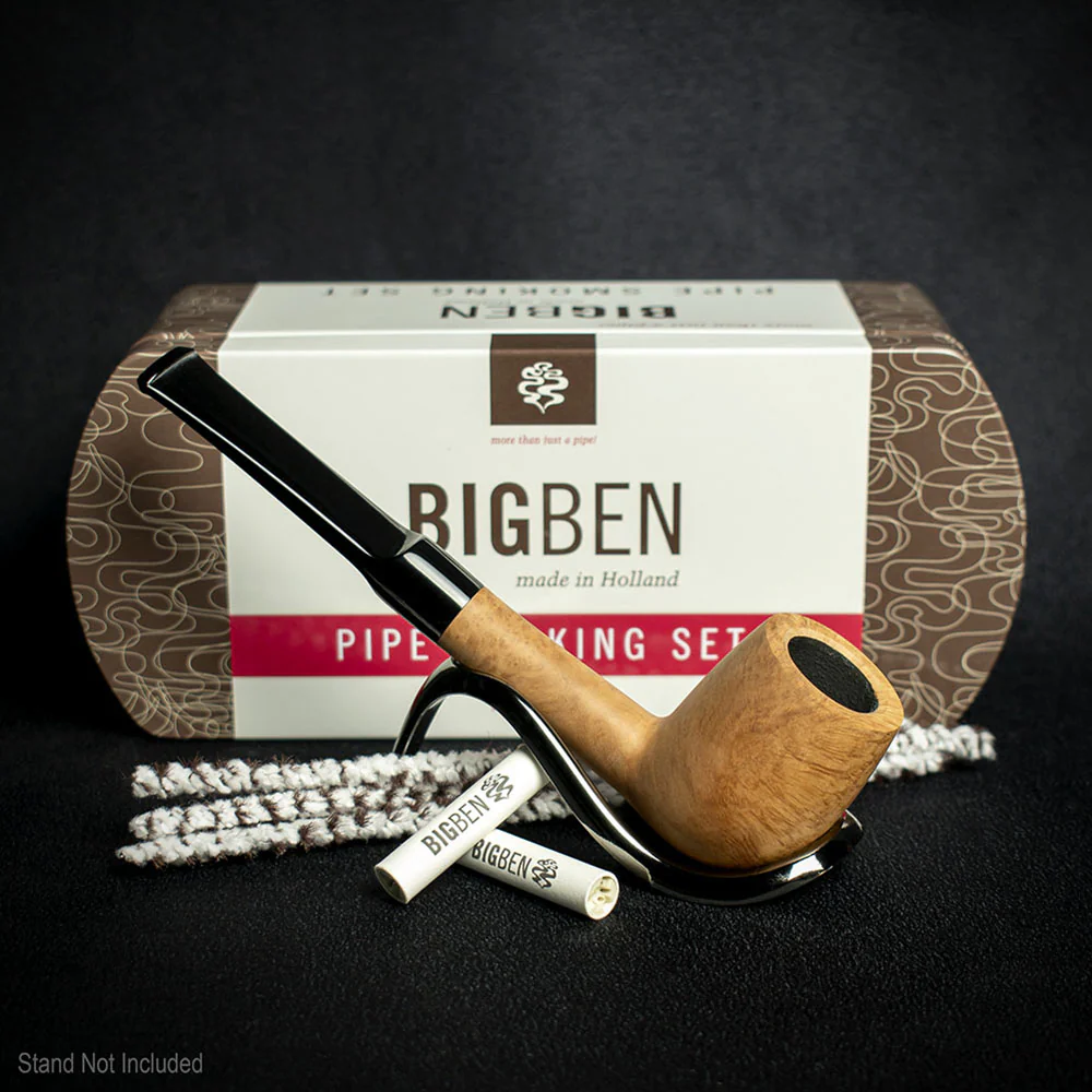Big Ben Briar Smoking Pipe Starter Kit - Straight Pipe - Image 3