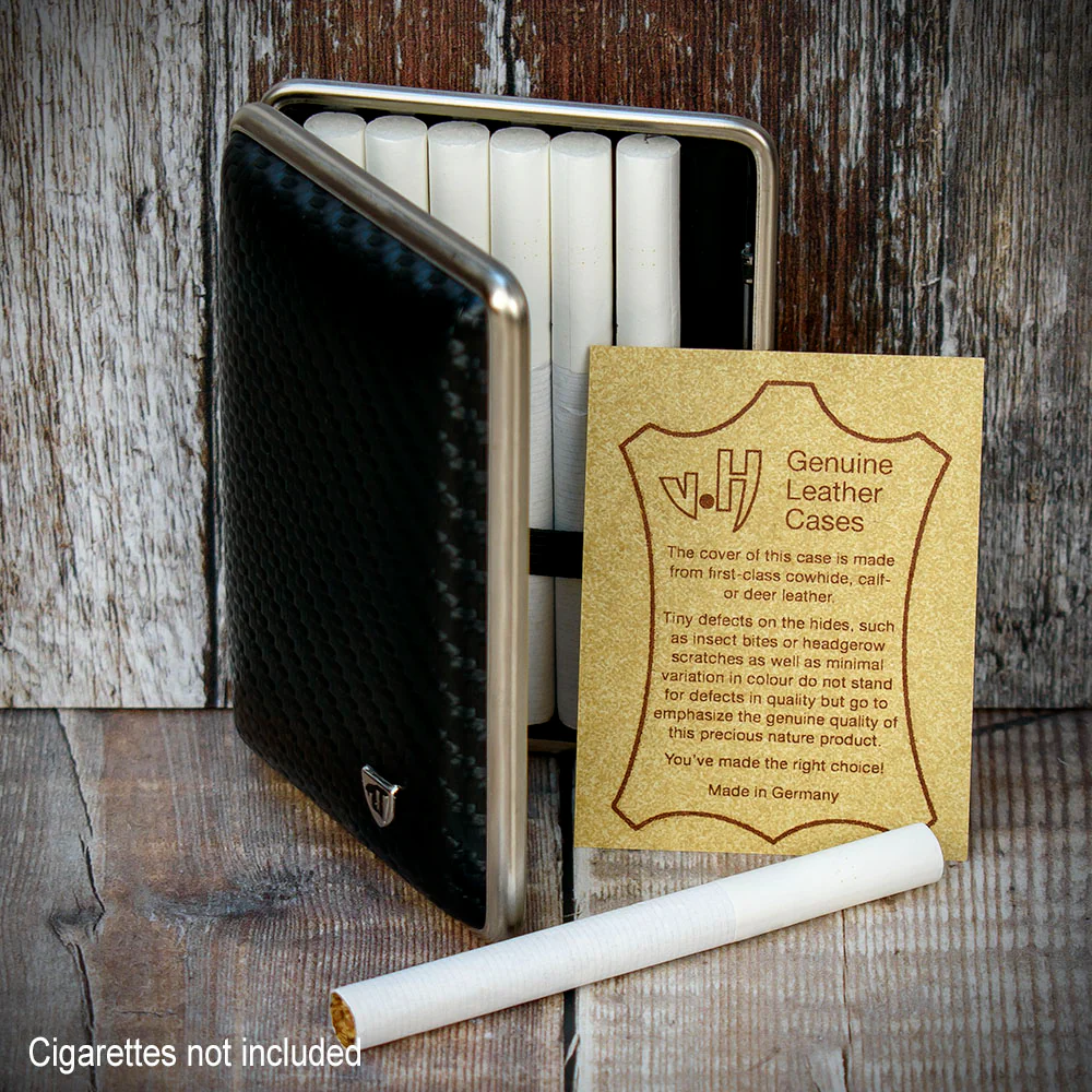 Kingsize Cigarette Case | Black Carbon Weave (605 301) - Image 3