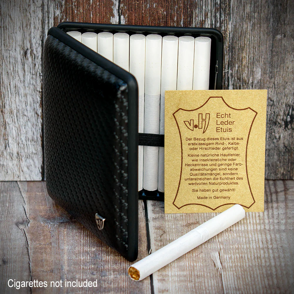 Kingsize Cigarette Case | Black Carbon Weave (605 702) - Image 3