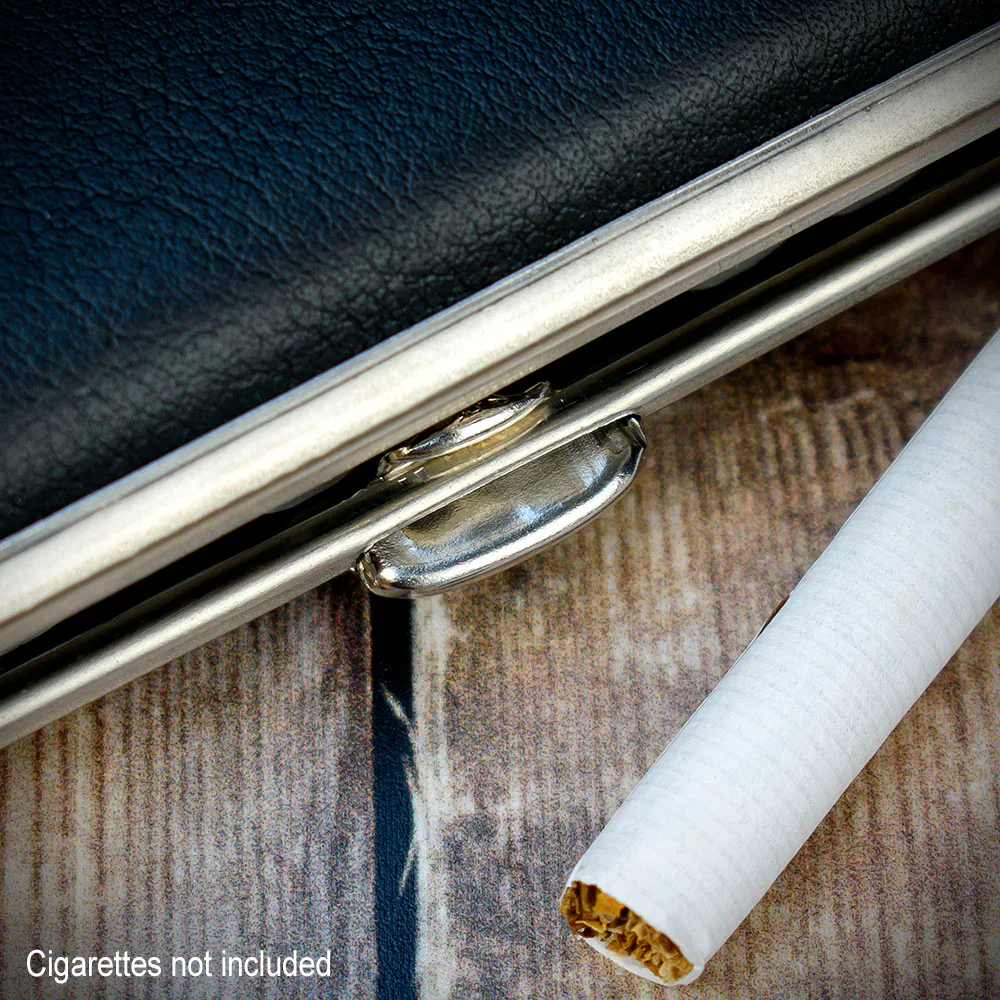 Kingsize Cigarette Case Black Faux Leather (604 621) - Image 5
