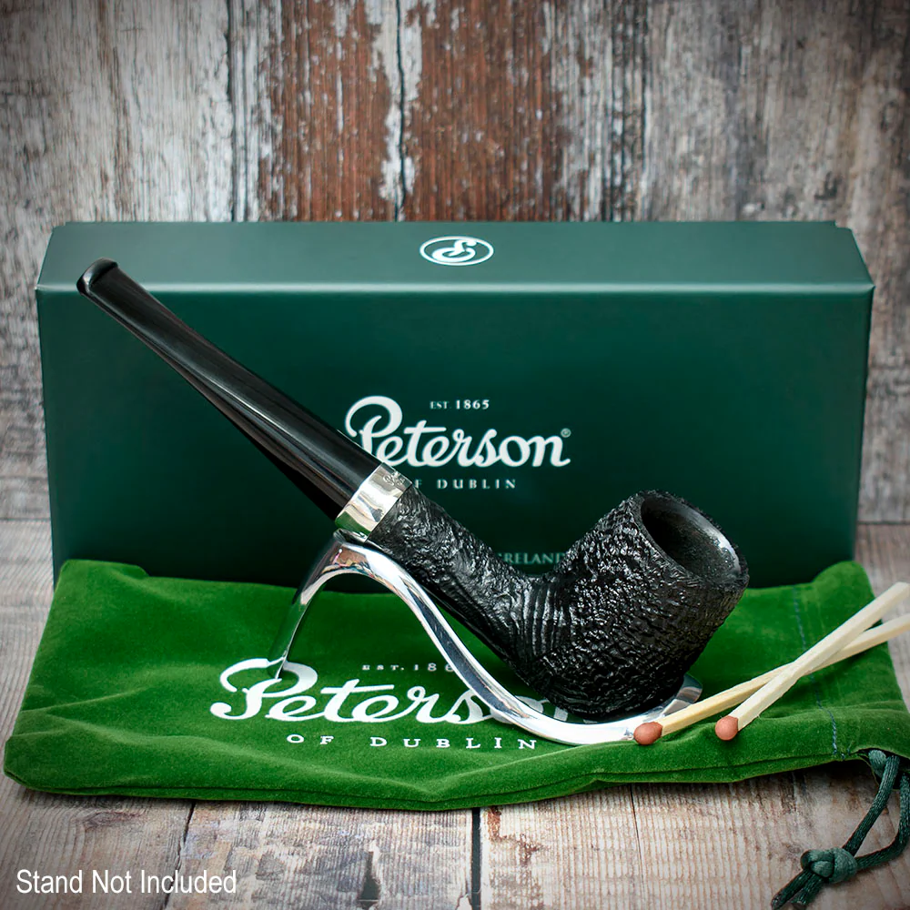 Peterson of Dublin Cara Sandblasted Briar Smoking Pipe - Shape 06 - Image 2