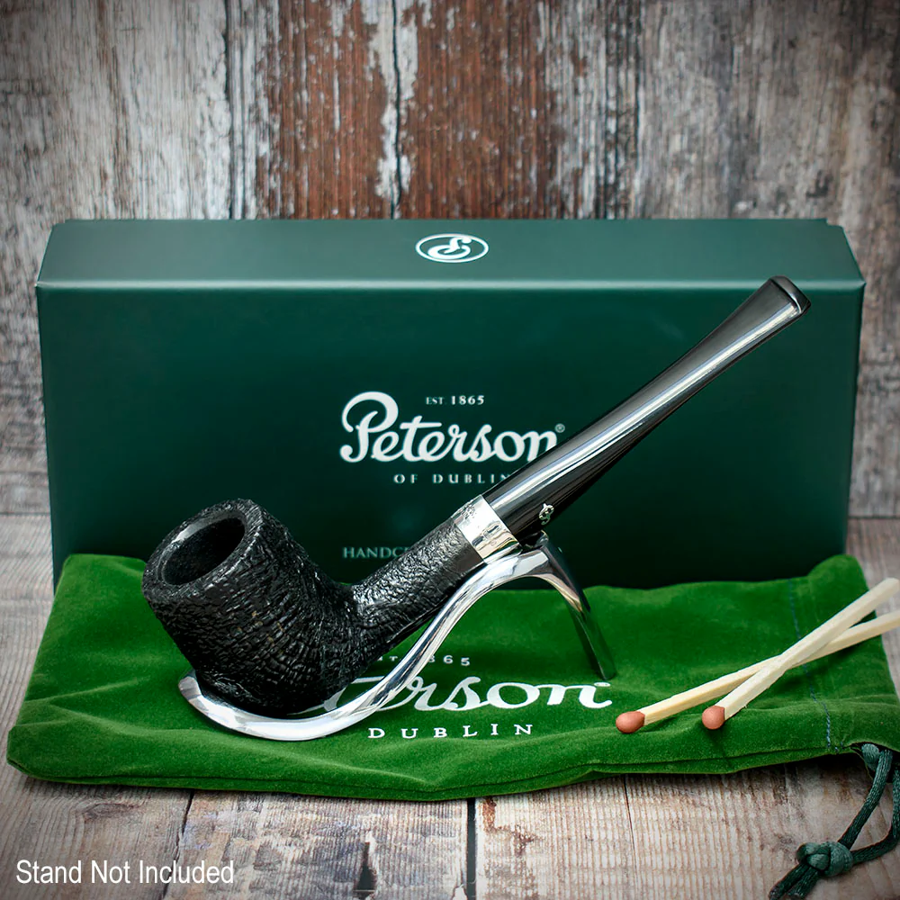 Peterson of Dublin Cara Sandblasted Briar Smoking Pipe - Shape 15