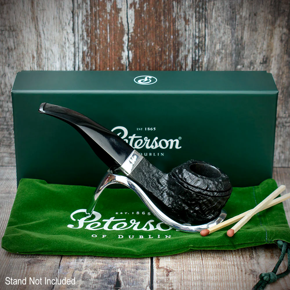 Peterson of Dublin Cara Sandblasted Briar Smoking Pipe - Shape 80s - Image 2
