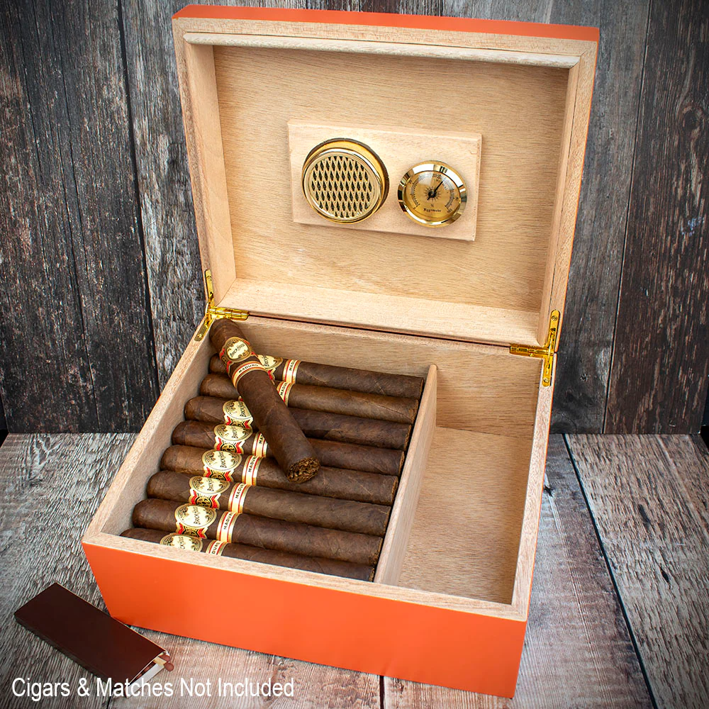 Cigar Humidor "Che Guevara" Red Matte - 40 Cigars Capacity - Image 3
