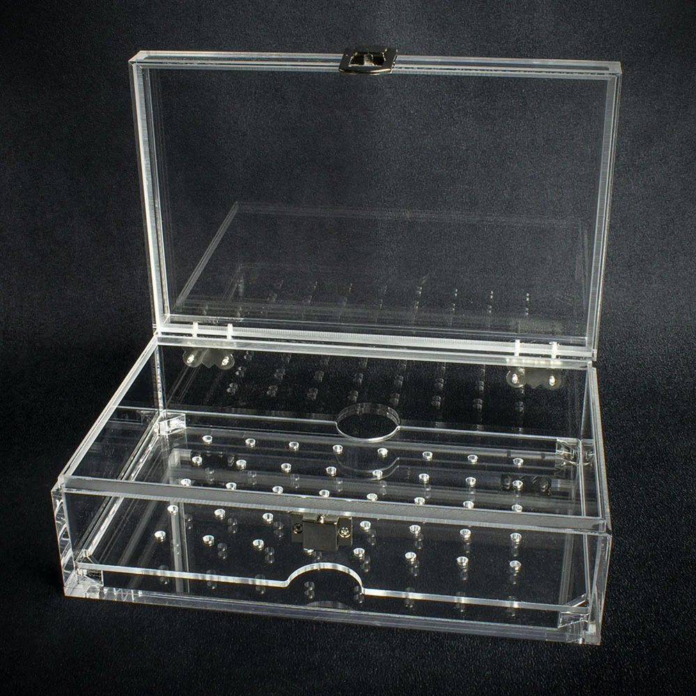 Clear Perspex Desk Top/Travel Cigar Humidor - 10 Cigar Capacity - Image 4