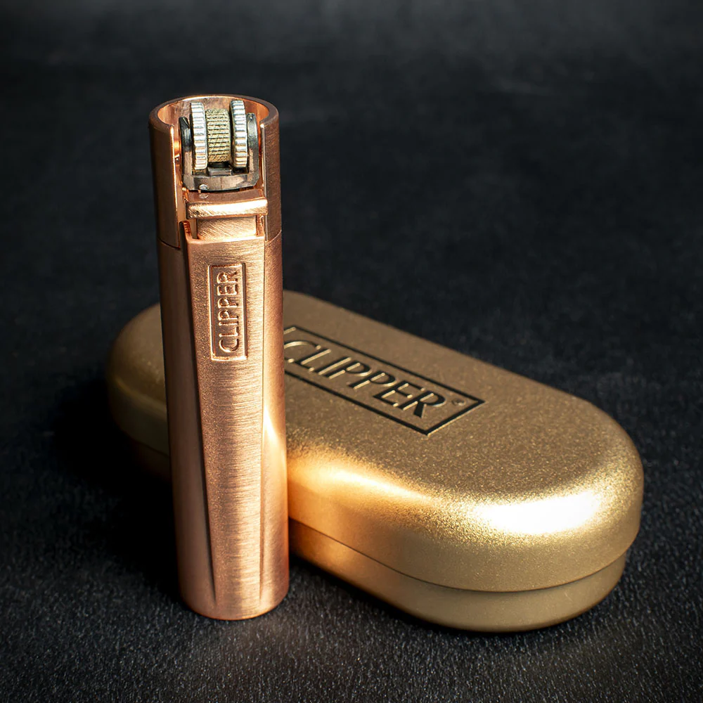 Clipper Refillable Lighter with Tin - Rose Gold - Image 2