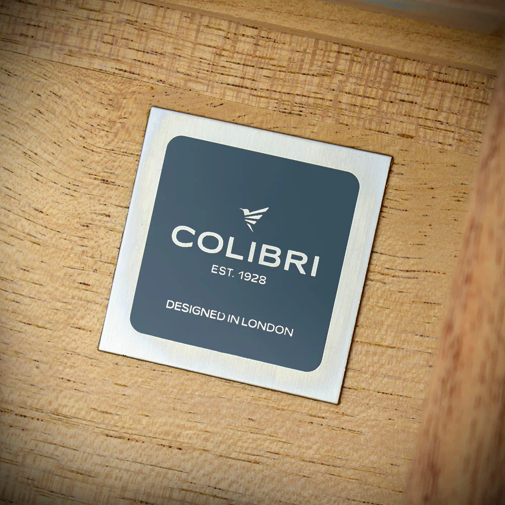 Colibri Quasar Desktop Humidor Blue - 40/45 Cigar Capacity - Image 5