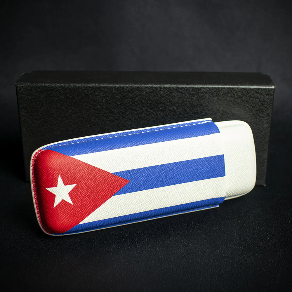Artamis Cuban Flag PU Cigar Case - 2 Churchills - Image 2