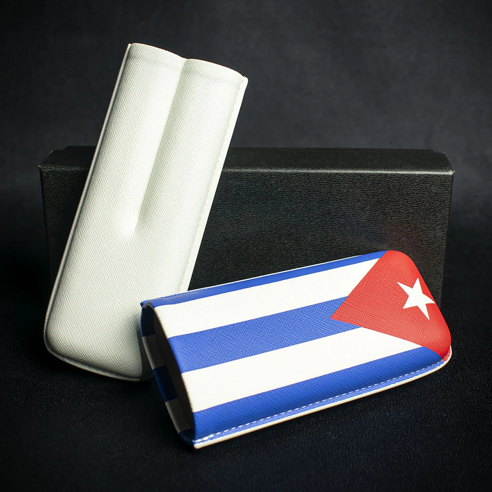 Artamis Cuban Flag PU Cigar Case - 2 Churchills - Image 3