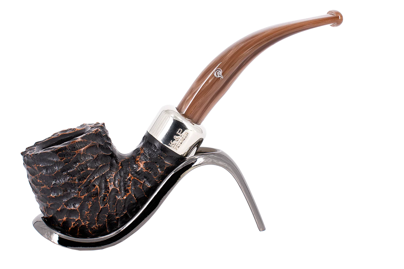 Peterson of Dublin Derry Rusticated Briar Smoking Pipe - Shape 01 - 9mm