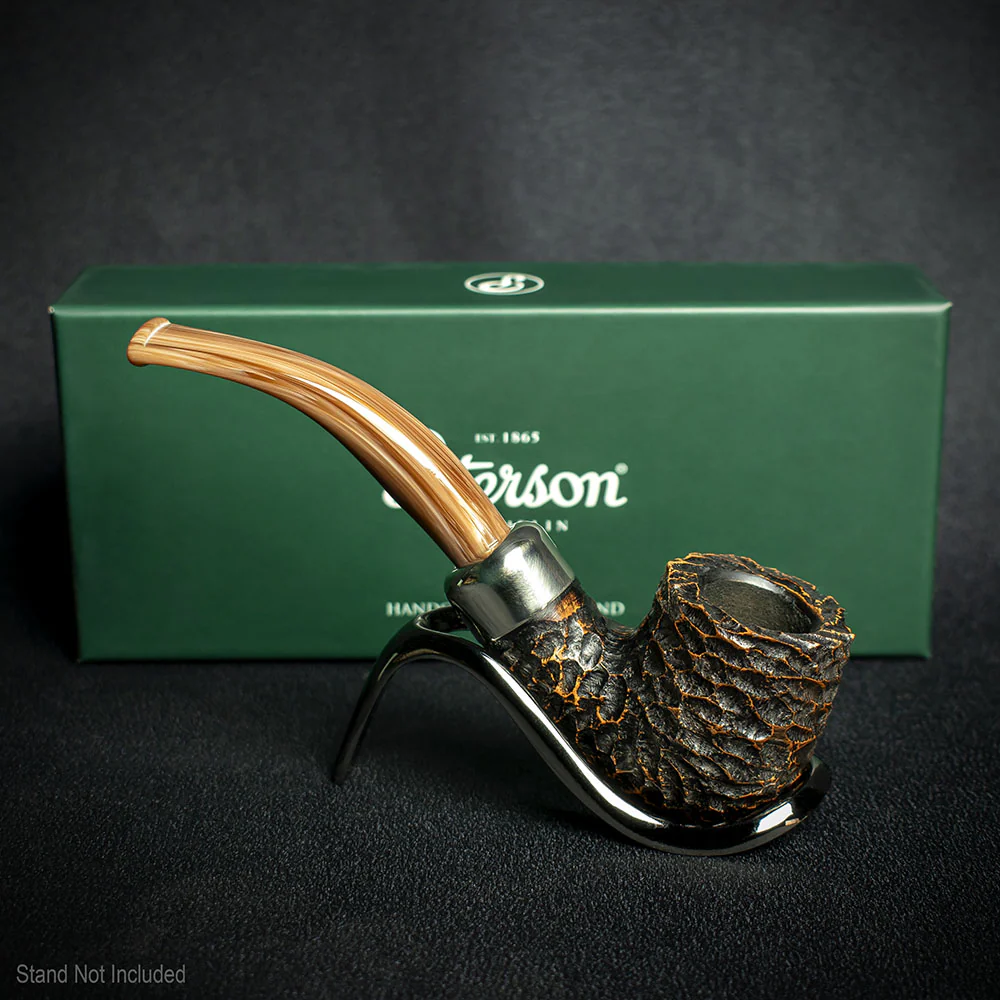 Peterson of Dublin Derry Rusticated Briar Smoking Pipe - Shape 01 - 9mm - Image 3