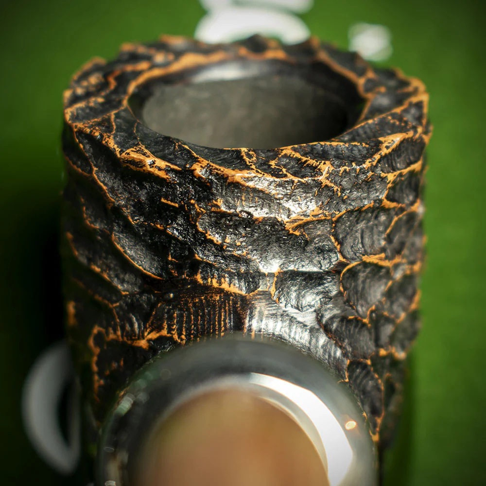 Peterson of Dublin Derry Rusticated Briar Smoking Pipe - Shape 01 - 9mm - Image 7