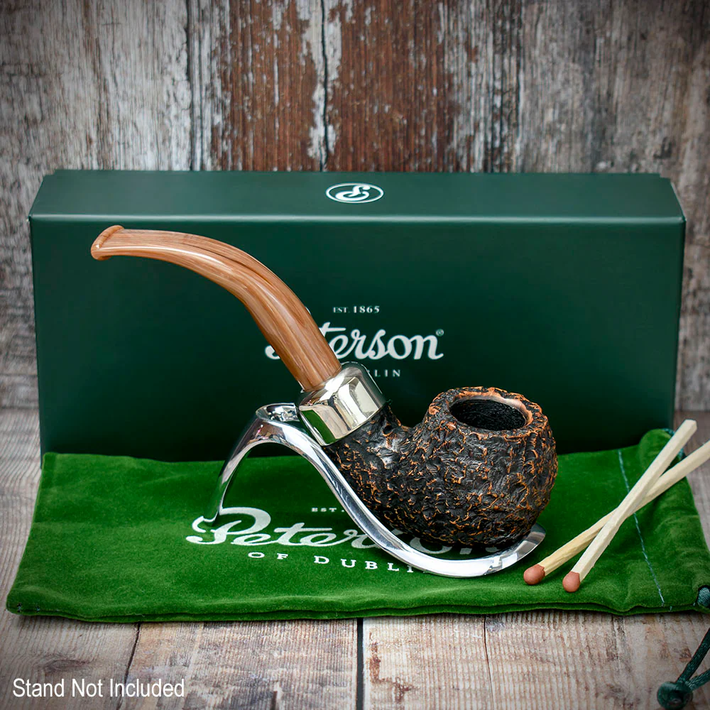 Peterson of Dublin Derry Rusticated Briar Smoking Pipe - Shape 03 - 9mm - Image 3
