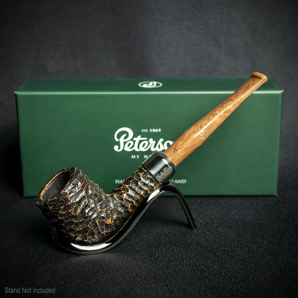Peterson of Dublin Derry Rusticated Briar Smoking Pipe - Shape 06 - 9mm - Image 2