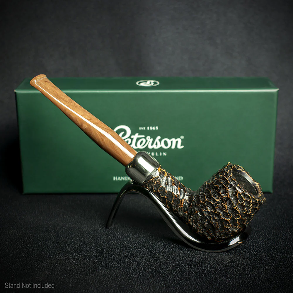 Peterson of Dublin Derry Rusticated Briar Smoking Pipe - Shape 06 - 9mm - Image 3