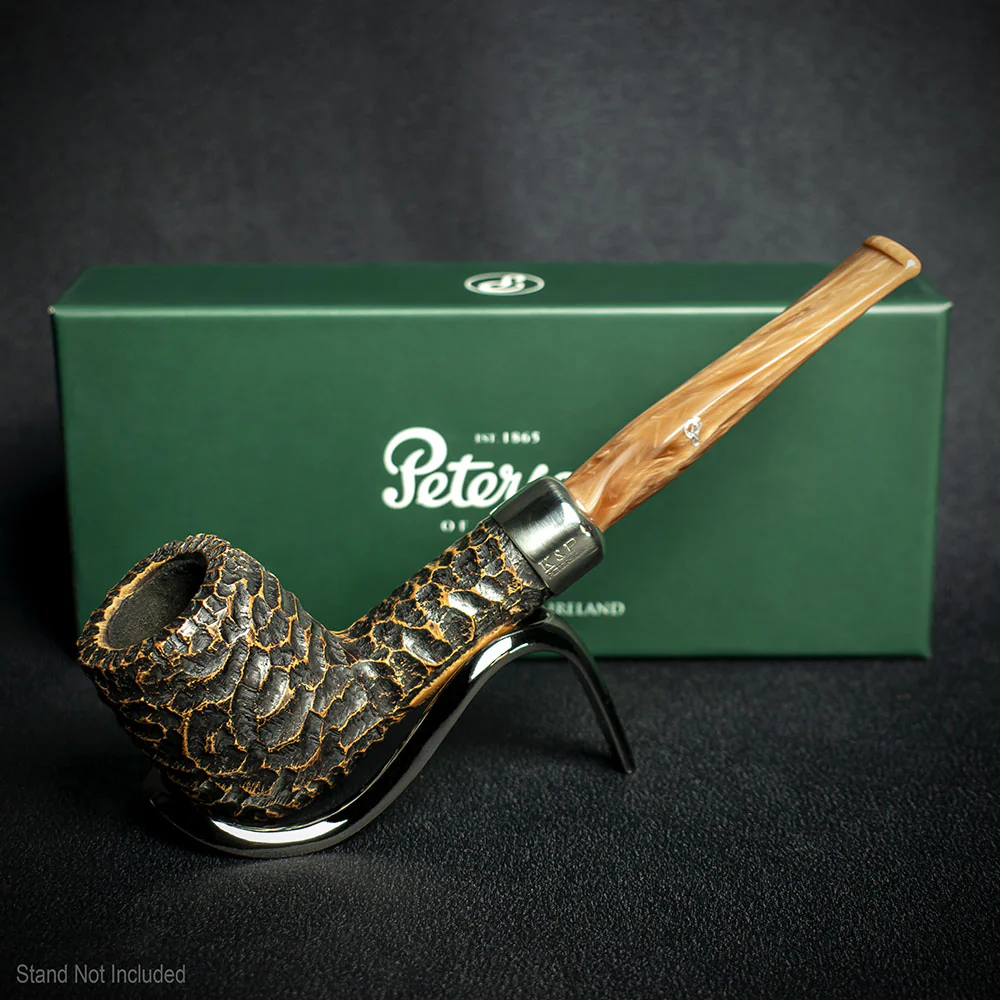 Peterson of Dublin Derry Rusticated Briar Smoking Pipe - Shape 106 - 9mm - Image 2