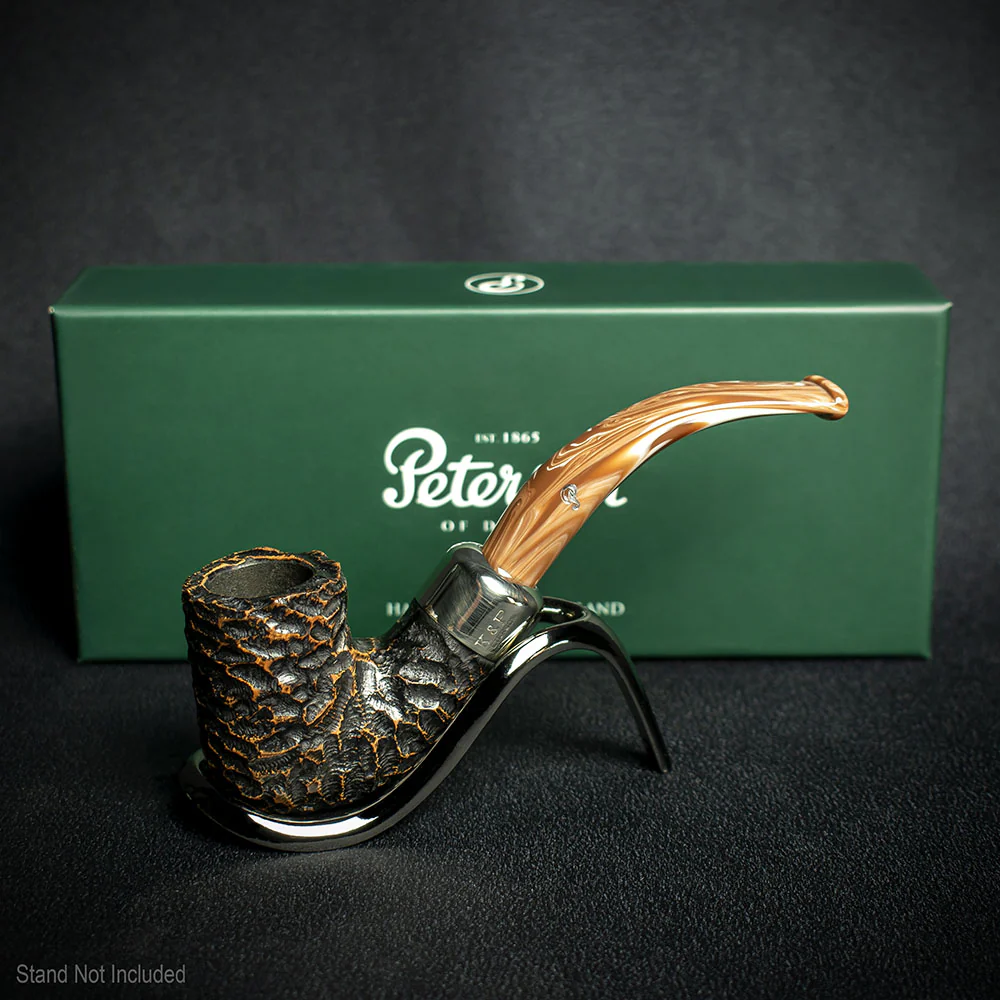 Peterson of Dublin Derry Rusticated Briar Smoking Pipe - Shape 338 - 9mm - Image 2