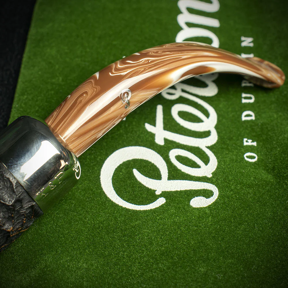 Peterson of Dublin Derry Rusticated Briar Smoking Pipe - Shape 338 - 9mm - Image 6