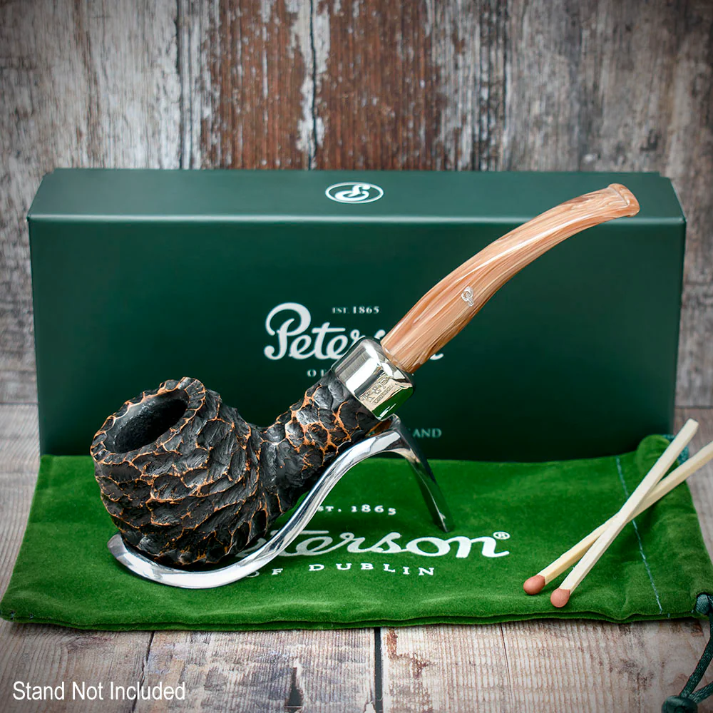 Peterson of Dublin Derry Rusticated Briar Smoking Pipe - Shape 408 - 9mm - Image 2