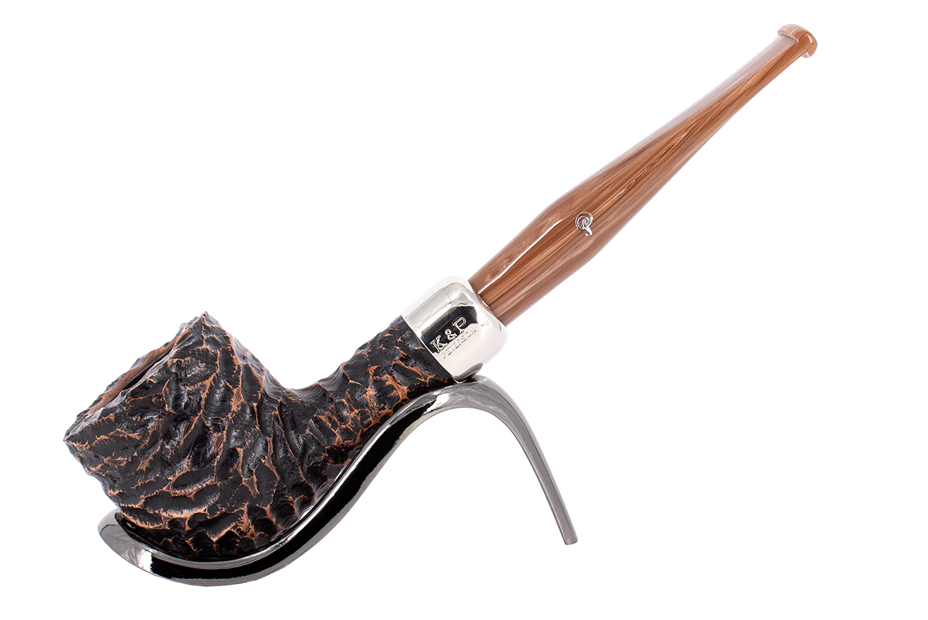 Peterson of Dublin Derry Rusticated Briar Smoking Pipe - Shape 606 - 9mm