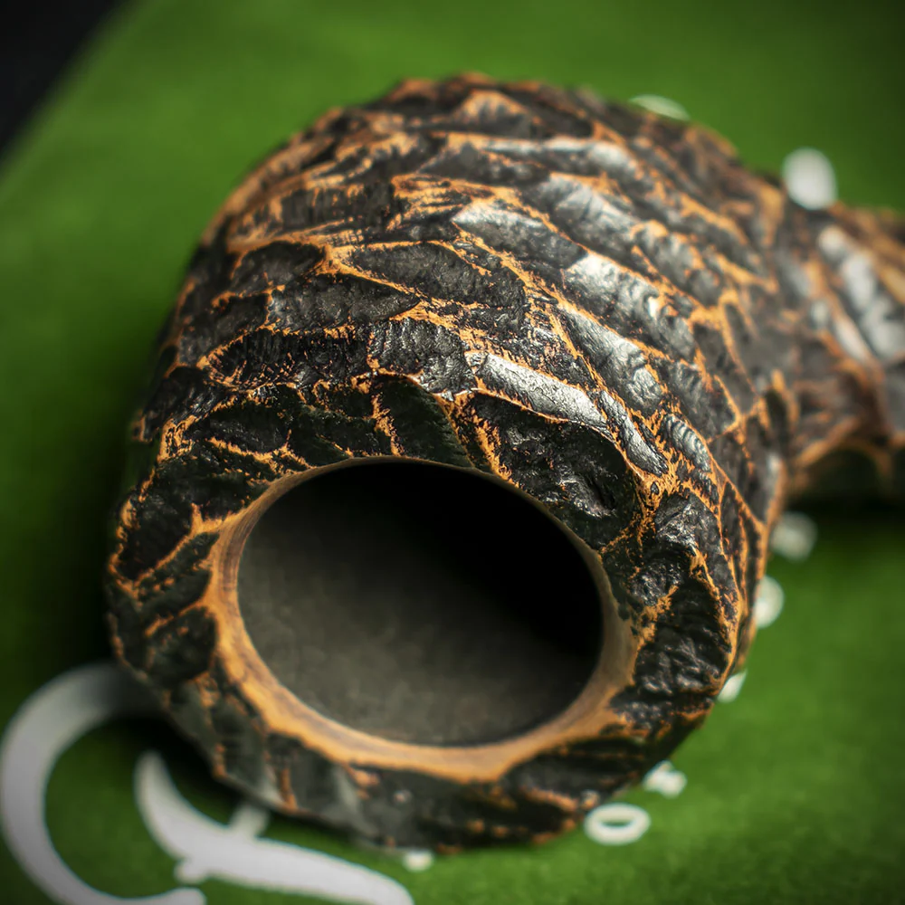 Peterson of Dublin Derry Rusticated Briar Smoking Pipe - Shape 606 - 9mm - Image 5