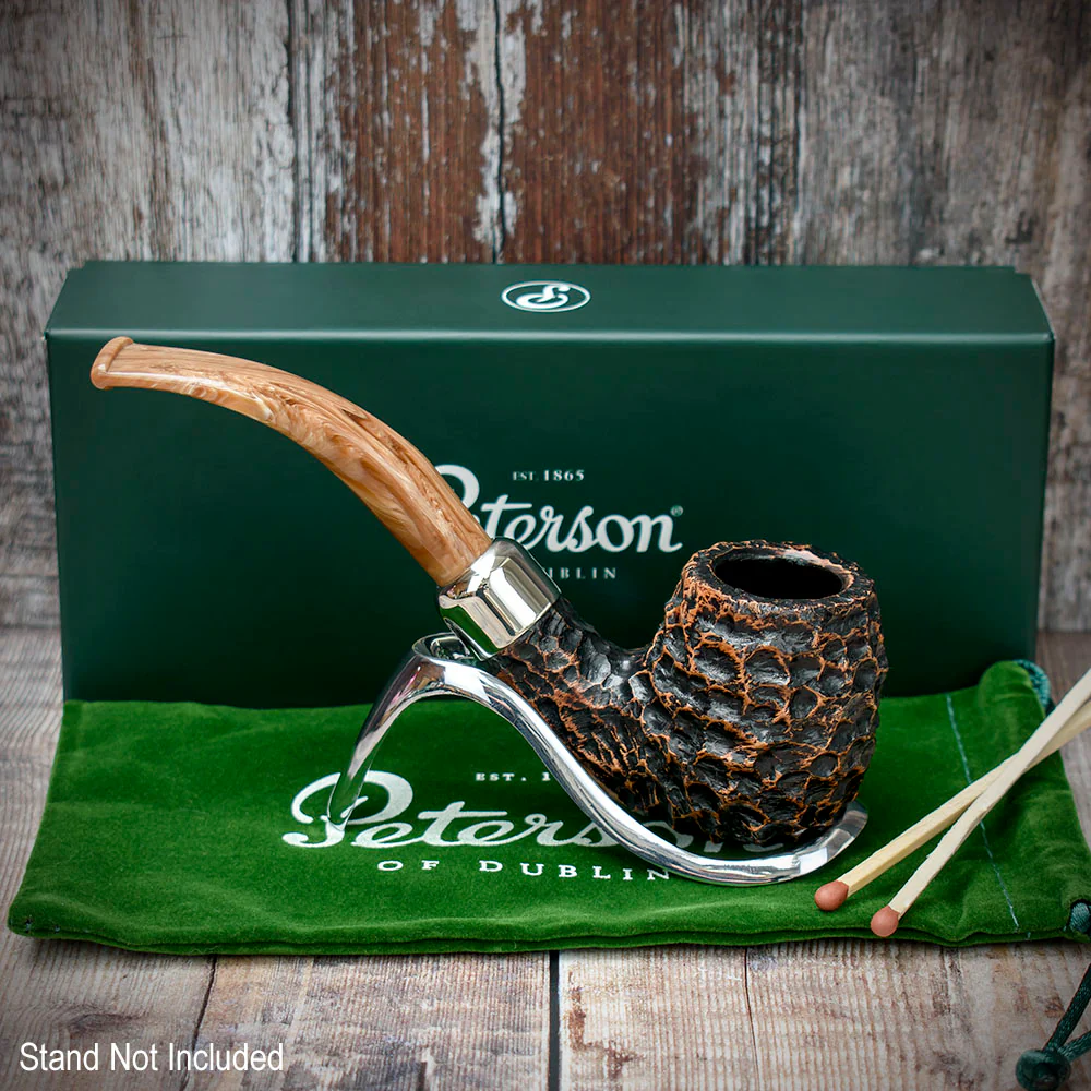 Peterson of Dublin Derry Rusticated Briar Smoking Pipe - Shape 68 - 9mm - Image 3